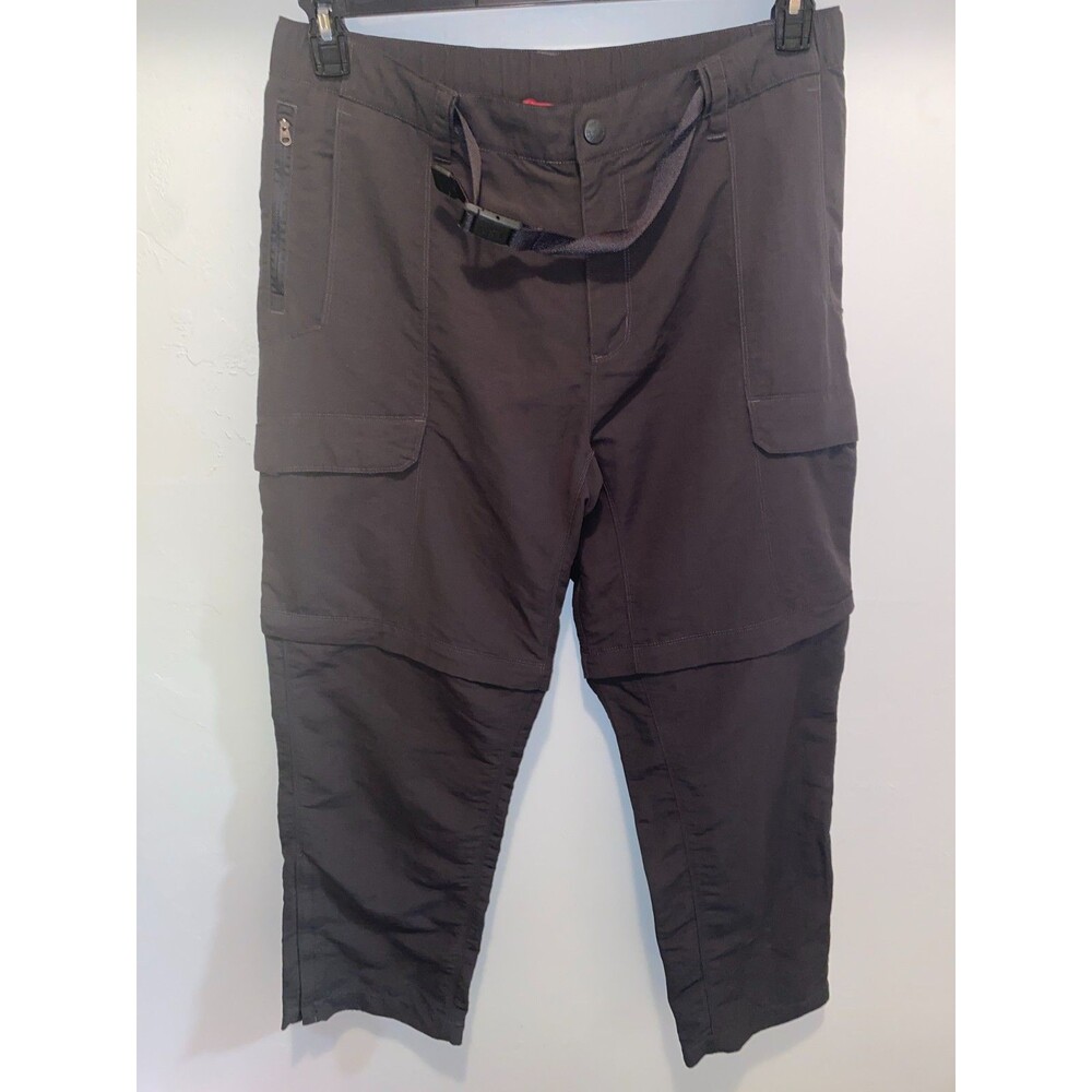 The North Face Pants Mens sz L Convertible Hiking Zipper To Shorts Belted Logo